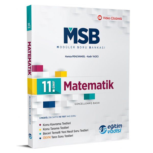 EĞİTİM VADİSİ YAYINLARI 11.SINIF MATEMATİK MODÜLER SORU BANKASI