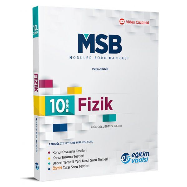 EĞİTİM VADİSİ YAYINLARI 10.SINIF FİZİK MODÜLER SORU BANKASI