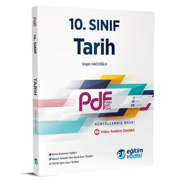 EĞİTİM VADİSİ YAYINLARI 10.SINIF TARİH PDF PLANLI DERS FÖYÜ