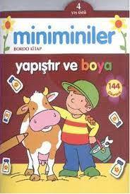 MİNİMİNİLER BORDO KİTAP YAPIŞTIR VE BOYA : 4 YAŞ ÜSTÜ