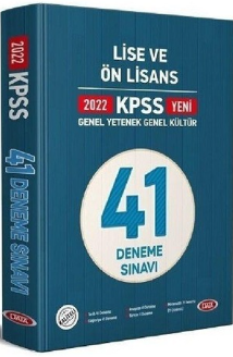 2022 KPSS GENEL YETENEK GENEL KÜLTÜR LİSE VE ÖNLİSANS 41 DENEME SINAVI