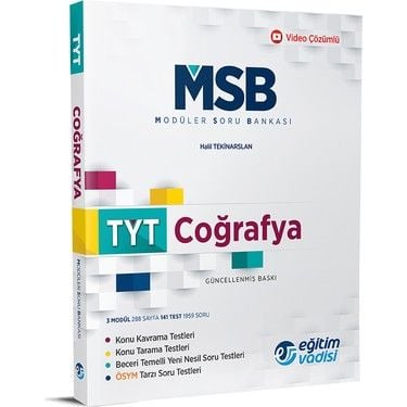 EĞİTİM VADİSİ YAYINLARI TYT COĞRAFYA MODÜLER SORU BANKASI